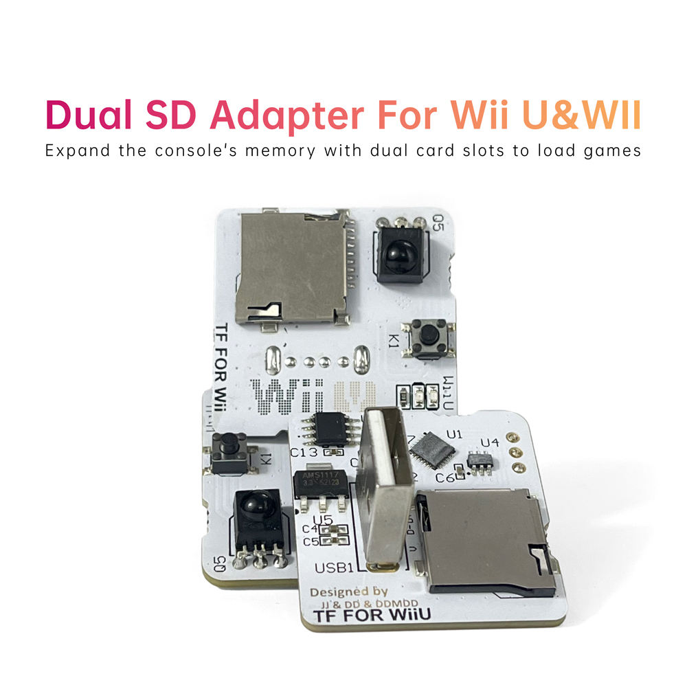 Gaming Console Nintendo - Two SD Card Slot Adapter Memory