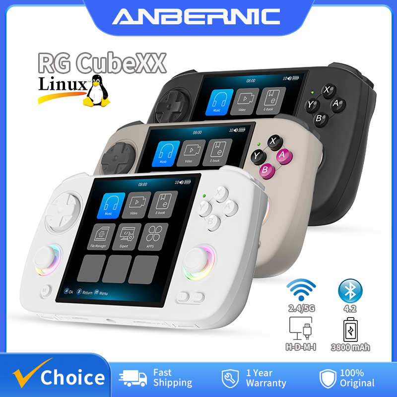Gaming Console Bluetooth - ANBERNIC RG Cubexx Retro Handheld Game