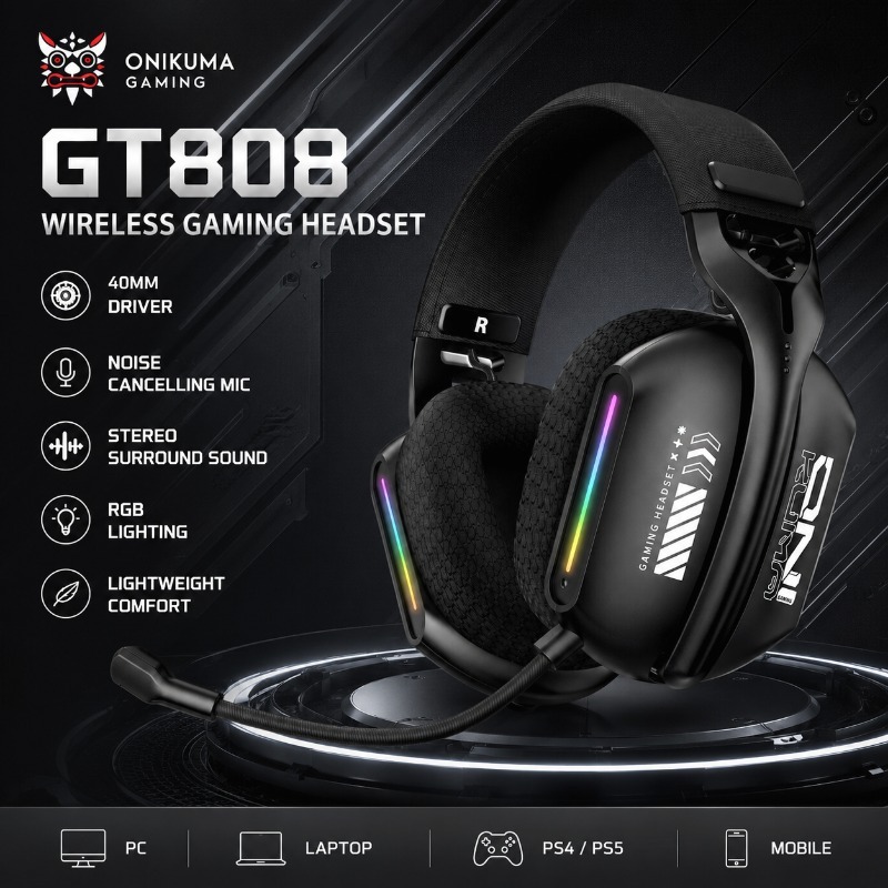 ONIKUMA GT808 Gaming Headset W - огляд і ціна Gaming Console Amazon