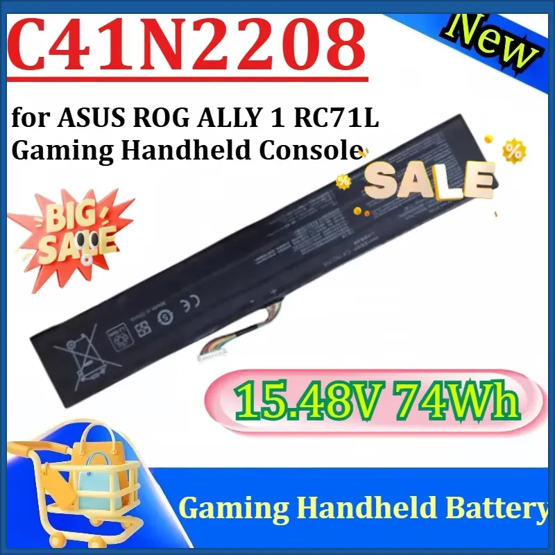 New C41N2208 15.48V 74Wh High  - огляд і ціна Gaming Console Rog Ally